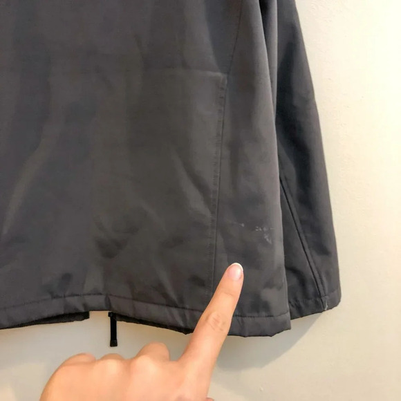 Tumi Tech Convertible Hooded Windbreaker Grey Coat Full Zip Jacket Men's Small - Picture 10 of 11